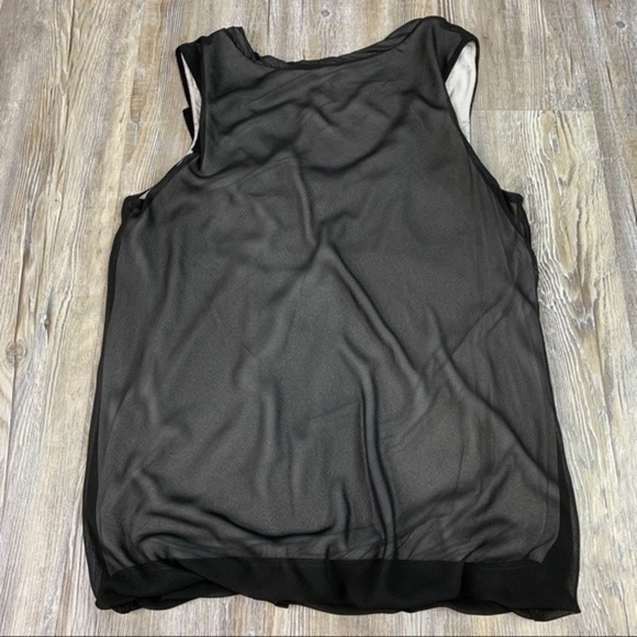CAbi Illusion Style 155 Layered Tank Black Size M - Picture 3 of 8